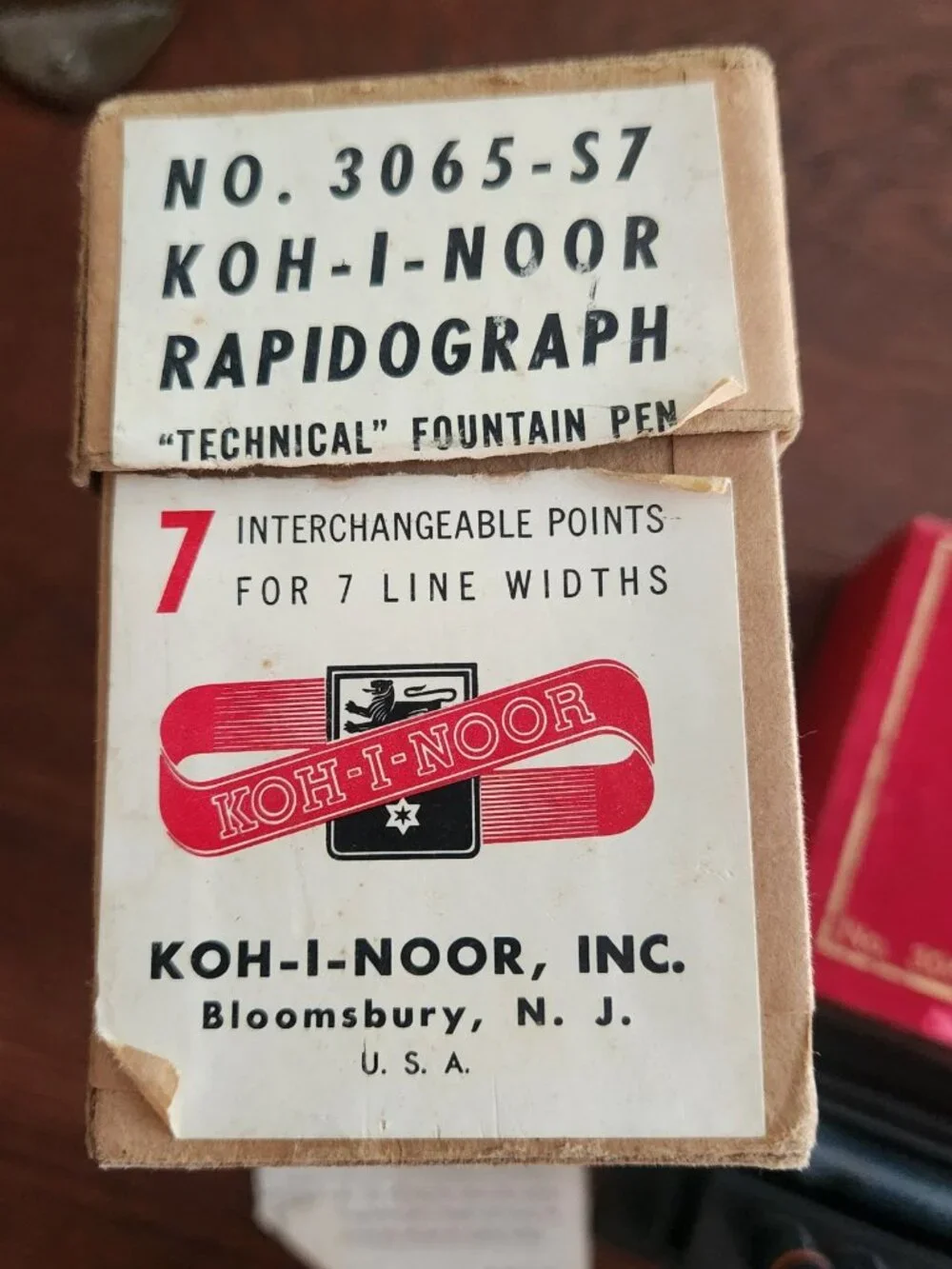 Koh-I-Noor Rapidograph technical pen set model No 3065-S7 vintage w box 3065 H